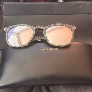 Saint Laurent Black Glitter Sunglasses